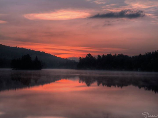 sunrise on sixth lake