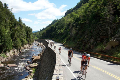 bikers in the adirondacks