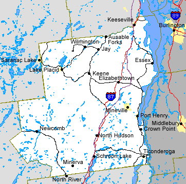 Essex County NY Map