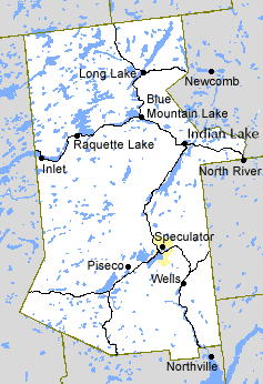 Hamilton County NY Map