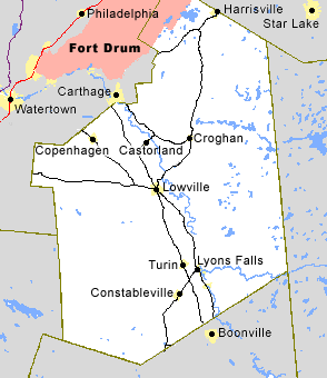 Lewis County NY Map