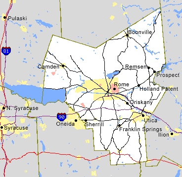 Oneida County NY Map