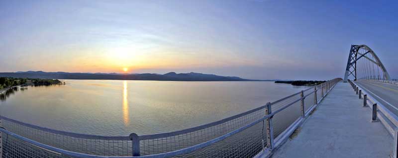 Lake Champlain as seen from the Crown Point Bridge