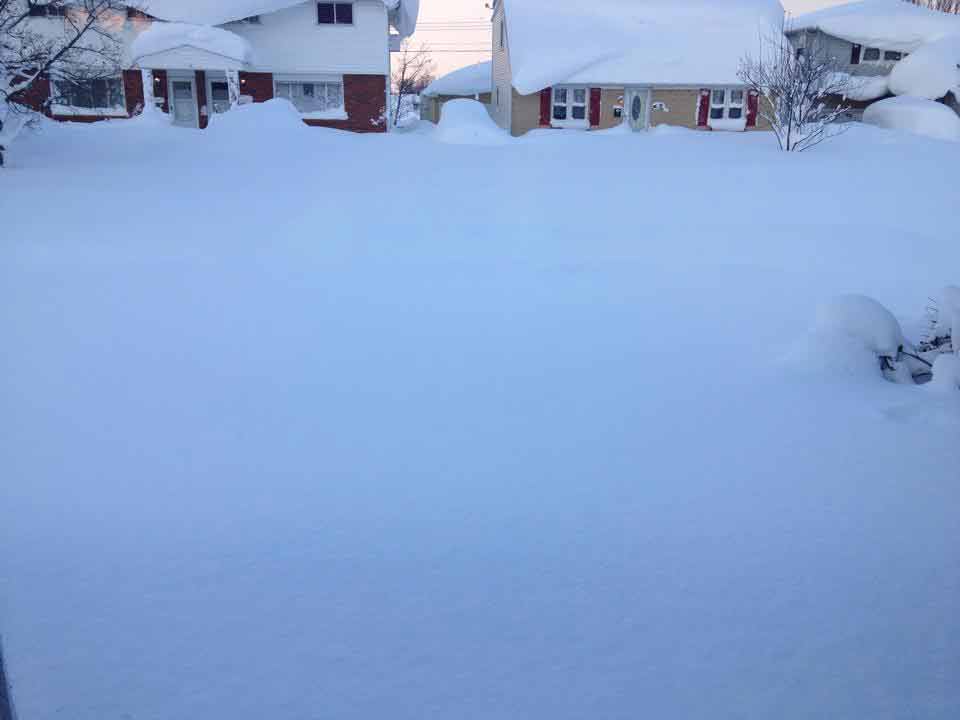 snow blanketing a street